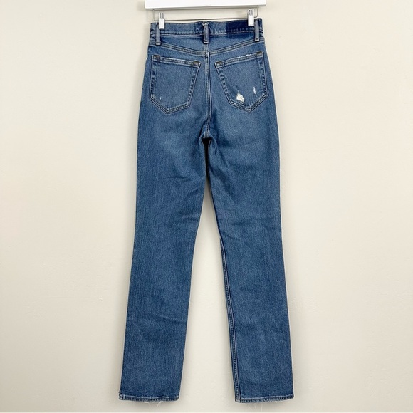 Abercrombie & Fitch Ultra High Rise 90s Straight Jean Criss Cross Waist - Picture 6 of 10